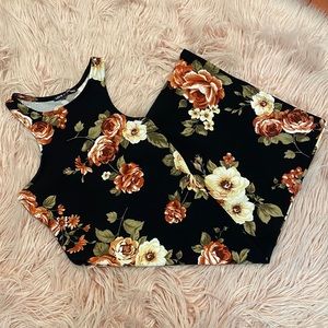 Love Chesley black floral bodycon dress